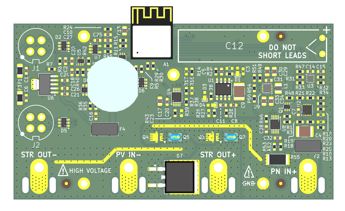 SolarSense Pro Technology Demo board PCBA with USB-C connector and pluggable terminal blocks
