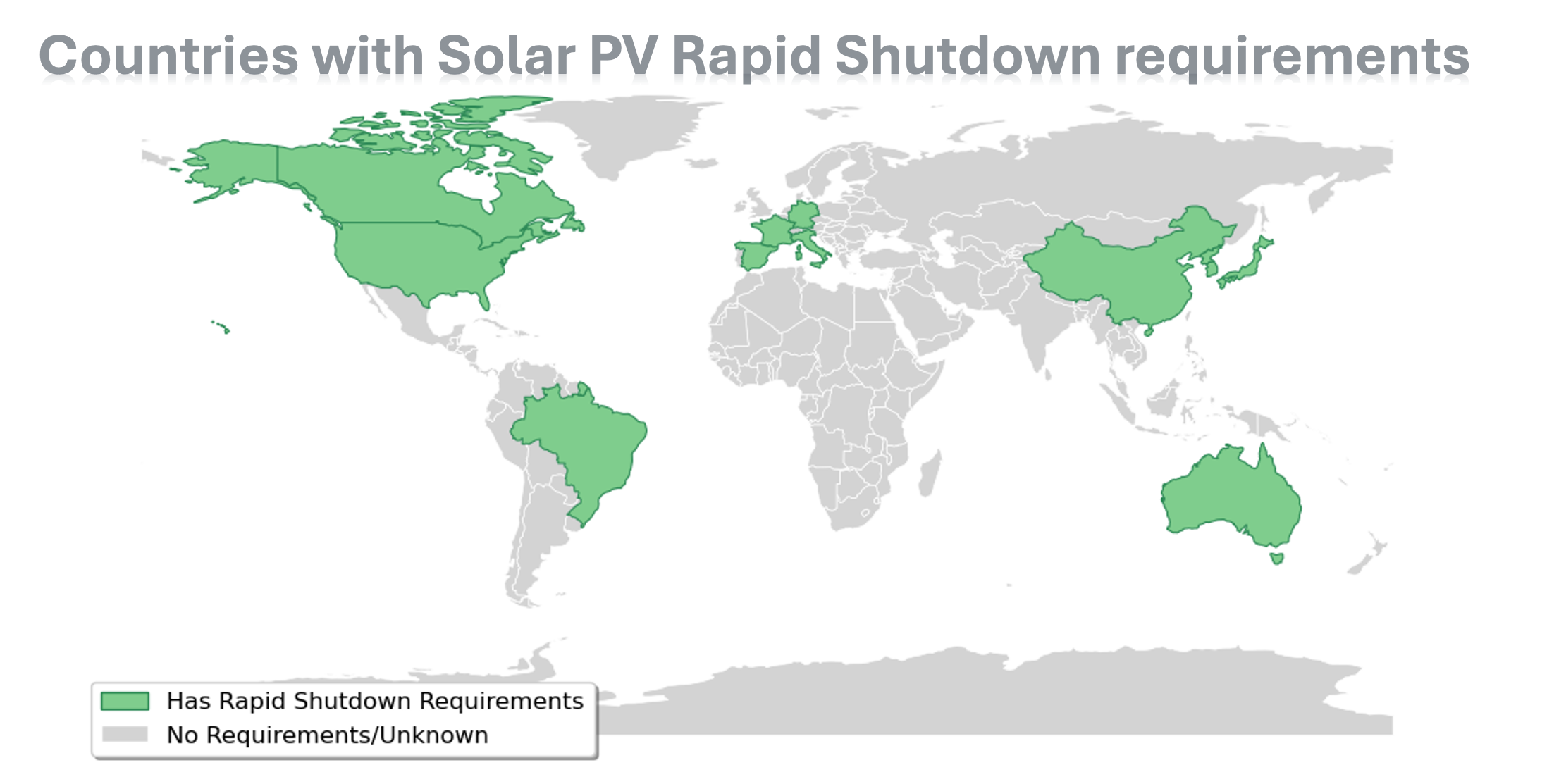 Rapid shutdown adoption map